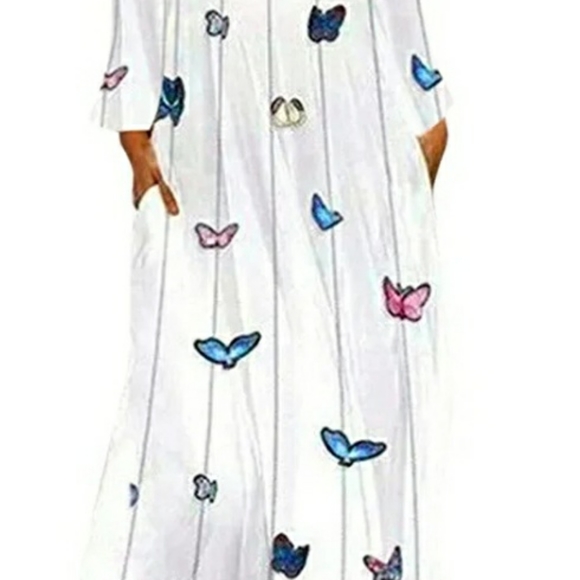 MISSLOOK butterfly print  Maxi Dress Size M - Picture 11 of 16
